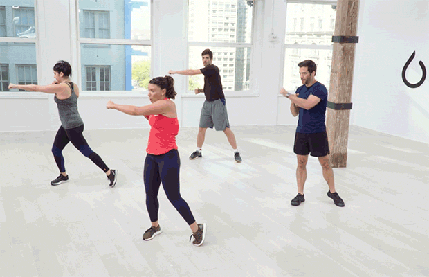 Home Workout: Shuffle Side Punch Exercise
